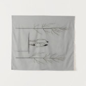 Minimalistisch paar moderne lijnkunst wandkleed (Voorkant (horizontaal))