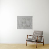 Minimalistisch paar moderne lijnkunst wandkleed (In Situ (horizontaal))