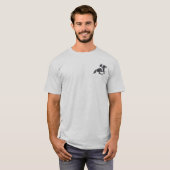 Minimalistisch paard ontwerp met logo t-shirt (Voorkant volledig)