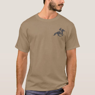 Minimalistisch paard ontwerp met logo t-shirt