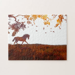 Minimalistisch paard voor paarden legpuzzel
