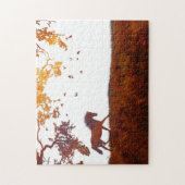 Minimalistisch paard voor paarden legpuzzel (Verticaal)