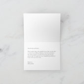 Minimalistisch Paars aangepast bericht over kabelw Bedankkaart (Binnen)