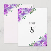 Minimalistisch Paars aantal Kaarten voor het aanta (Voorkant / Achterkant)