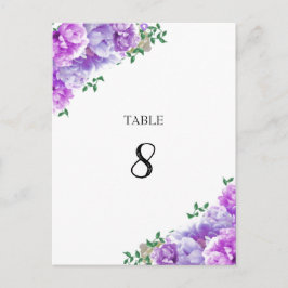 Minimalistisch Paars aantal Kaarten voor het aanta