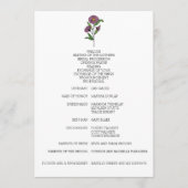 Minimalistisch Paars Aster Trouwprogramma Programmakaart (Voorkant)