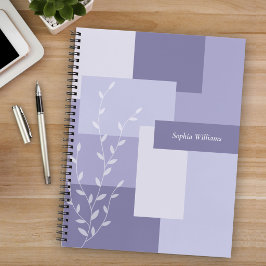 Minimalistisch Paars Botanisch Dagboek Notitieboek