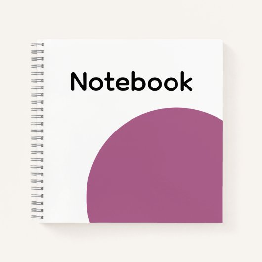 Minimalistisch Paars Cirkel Notitieboek (Voorkant)