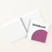 Minimalistisch Paars Cirkel Notitieboek (Binnen)