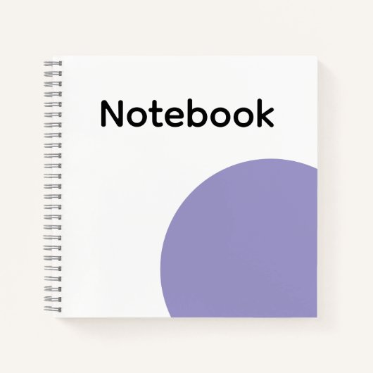 Minimalistisch Paars Cirkel Notitieboek (Voorkant)