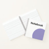 Minimalistisch Paars Cirkel Notitieboek (Binnen)