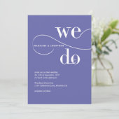 Minimalistisch Paars dat we kalligrafie maken Kaart (Staand voorkant)