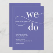 Minimalistisch Paars dat we kalligrafie maken Kaart (Voorkant / Achterkant)