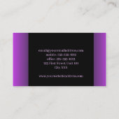Minimalistisch paars en zwart visitekaartje (Achterkant)