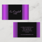 Minimalistisch paars en zwart visitekaartje (Voorkant / Achterkant)