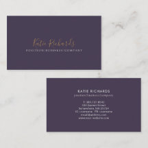 Minimalistisch Paars Groen Visitekaartje