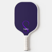 Minimalistisch Paars modern monogram Pickleball Paddle (Voorkant)