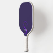Minimalistisch Paars modern monogram Pickleball Paddle (Links)
