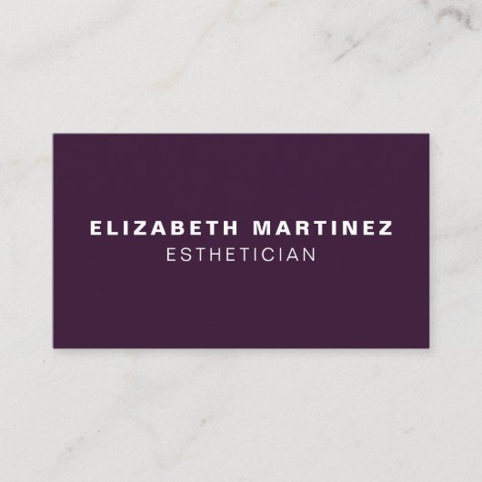Minimalistisch Paars modern professioneel Geperson Visitekaartje (Voorkant)
