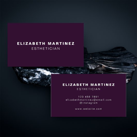 Minimalistisch Paars modern professioneel Geperson Visitekaartje