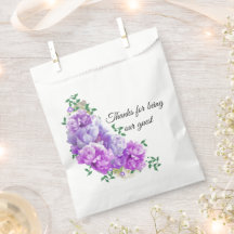 Minimalistisch Paars Peony Floral Favor Bag