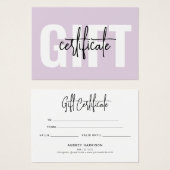 Minimalistisch Paars script Visitekaartje (Voorkant /achterkant)