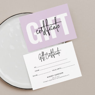 Minimalistisch Paars script Visitekaartje