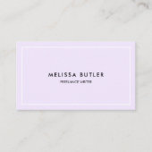 Minimalistisch Paars verlicht professioneel licht Visitekaartje (Voorkant)