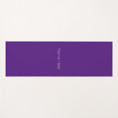 Minimalistisch paars violet monogram yogamat (Voorkant (horizontaal))