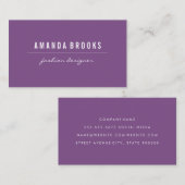 Minimalistisch Paars Visitekaartje (Voorkant / Achterkant)