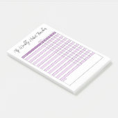 Minimalistisch Paars weekendHabitattracker Post-it® Notes (Schuin)