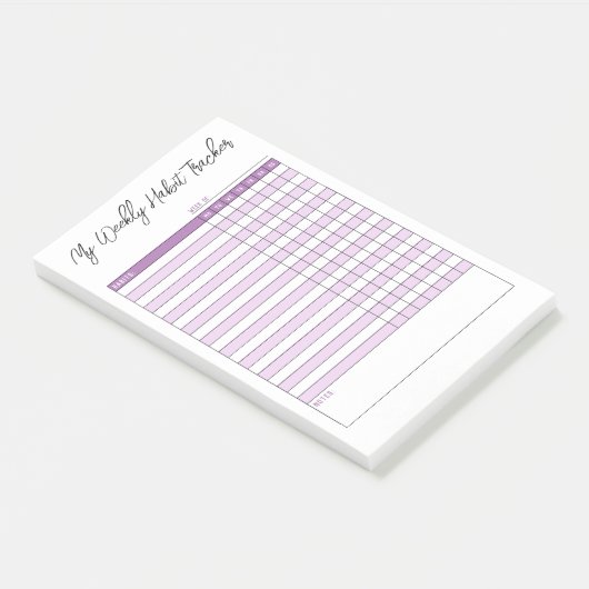Minimalistisch Paars weekendHabitattracker Post-it® Notes (Schuin)