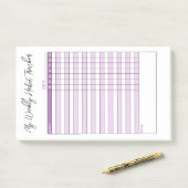 Minimalistisch Paars weekendHabitattracker Post-it® Notes (Op bureau)