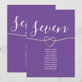 Minimalistisch Paarse bruiloft zitgrafiek (Voorkant / Achterkant)