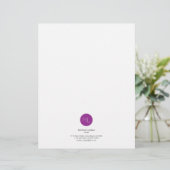 Minimalistisch Paarse cirkel Monogram Letterhoofd Briefhoofd Sjabloon (Staand voorkant)