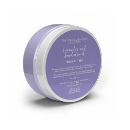 Minimalistisch Paarse cosmetica potje label