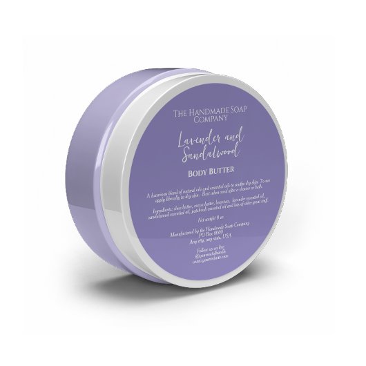 Minimalistisch Paarse cosmetica potje label