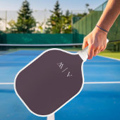 Minimalistisch Paarse elegante monogram Pickleball Paddle