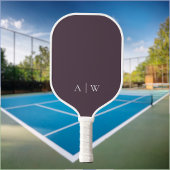 Minimalistisch Paarse elegante monogram Pickleball Paddle
