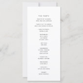 Minimalistisch Paarse huwelijksprogramma (Achterkant)