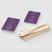 Minimalistisch Paarse huwelijksprogramma Handwaaier (Niet-gemonteerd)