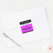 Minimalistisch Paarse kruid Vierkante Sticker (Envelop)