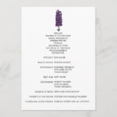 Minimalistisch Paarse Larkspur bruiloft programma Programmakaart (Voorkant)