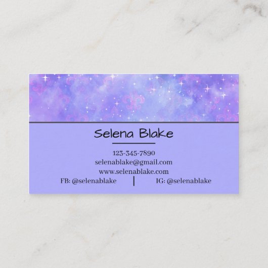 minimalistisch Paarse | Slank en professioneel est Visitekaartje (Achterkant)