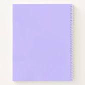Minimalistisch Paarse Verticale Tekst Schoolvak Notitieboek (Achterkant)