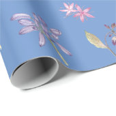 Minimalistisch Paarse Wildflower Baby shower Bloem Cadeaupapier (Rol Hoek)