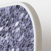 Minimalistisch Paarse Witte Diamant Modern Monogra Pickleball Paddle (Links Detail)