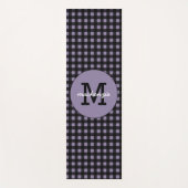 Minimalistisch Paarse zwart geruite patroon gepers Yogamat (Voorkant)