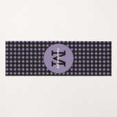 Minimalistisch Paarse zwart geruite patroon gepers Yogamat (Voorkant (horizontaal))