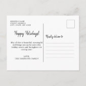 Minimalistisch Paarsste Prettige feestdagen Briefk Briefkaart (Achterkant)